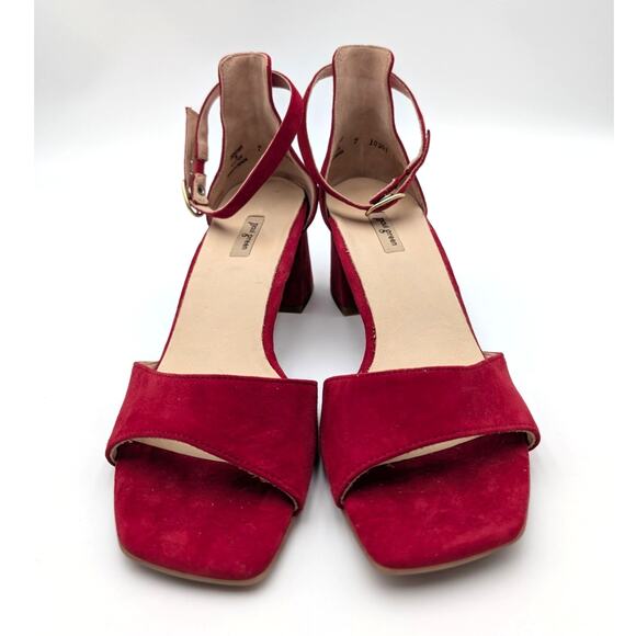 Paul Green Barbee Ankle Strap Heel Sandal Womens Chili Suede Size US9.5/UK7 - Picture 2 of 11